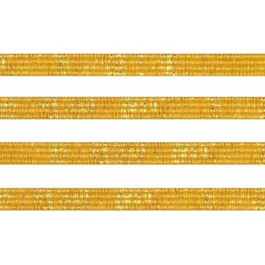 Elástico 7mm Metalizado Amarelo Ouro/Ouro 10m Marpax