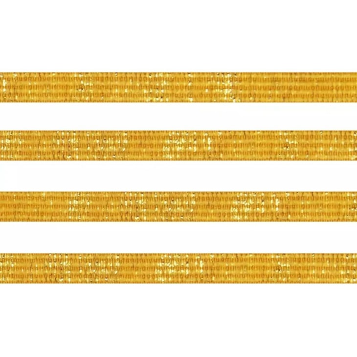 Elástico 7mm Metalizado Amarelo Ouro/Ouro 10m Marpax