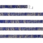 Elástico 7mm Metalizado Azul Royal/Ouro com 10m Marpax