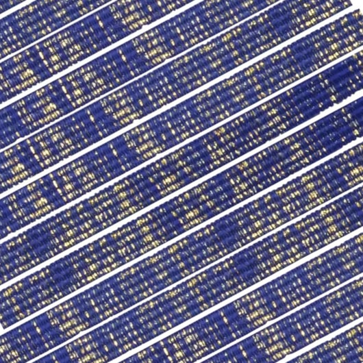 Elástico 7mm Metalizado Azul Royal/Ouro com 10m Marpax