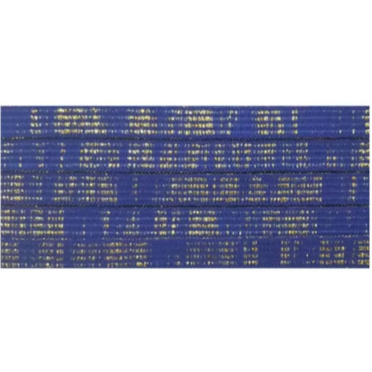 Elástico 7mm Metalizado Azul Royal/Ouro com 10m Marpax