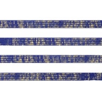 Elástico 7mm Metalizado Azul Royal/Ouro com 10m Marpax