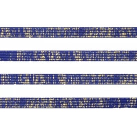 Elástico 7mm Metalizado Azul Royal/Ouro com 10m Marpax