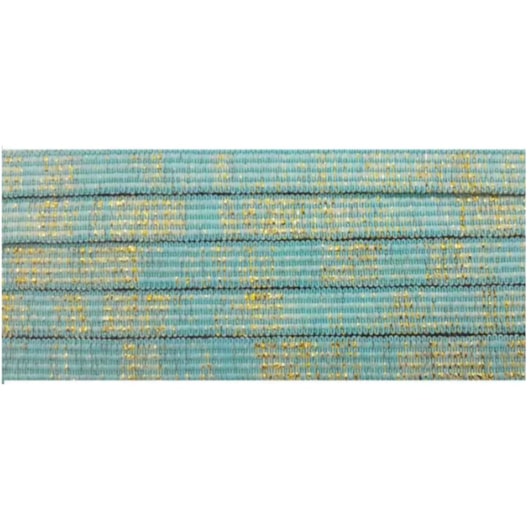 Elástico 7mm Metalizado Azul Turquesa/Ouro 10m Marpax
