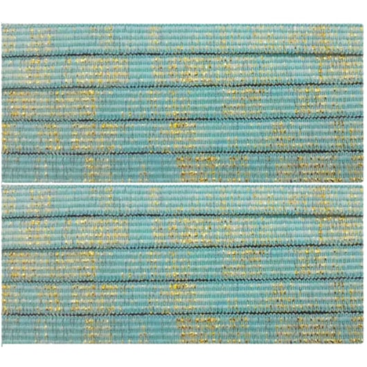 Elástico 7mm Metalizado Azul Turquesa/Ouro 10m Marpax
