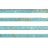 Elástico 7mm Metalizado Azul Turquesa/Ouro 10m Marpax