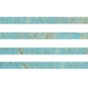 Elástico 7mm Metalizado Azul Turquesa/Ouro 10m Marpax