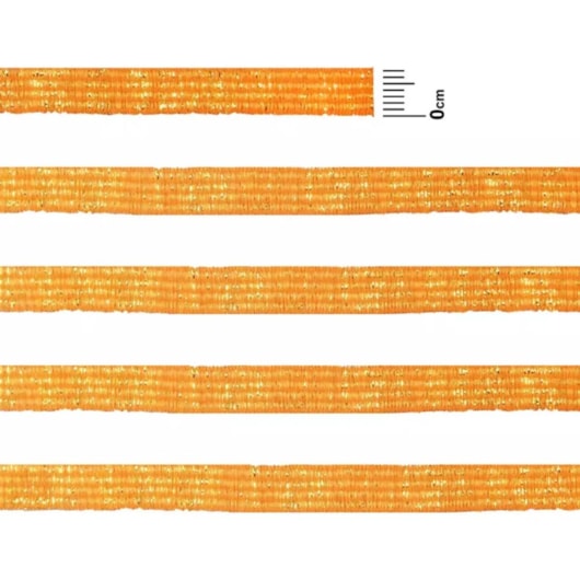 Elástico 7mm Metalizado Laranja Cit./Ouro 10m Marpax