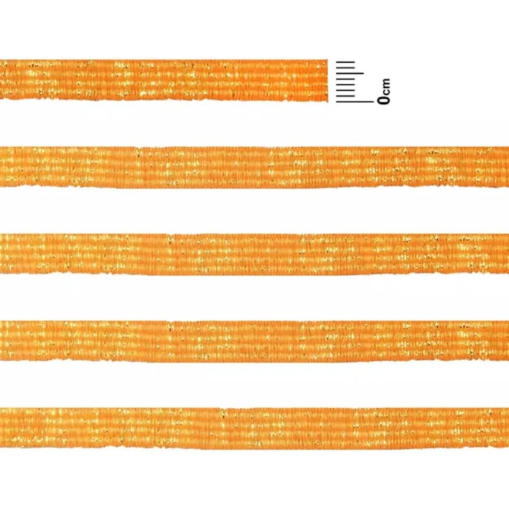 Elástico 7mm Metalizado Laranja Cit./Ouro 10m Marpax
