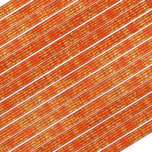 Elástico 7mm Metalizado Laranja/Ouro 10m Marpax