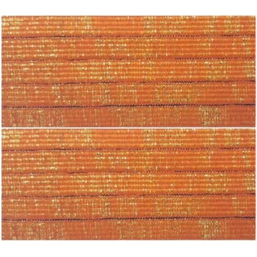 Elástico 7mm Metalizado Laranja/Ouro 10m Marpax