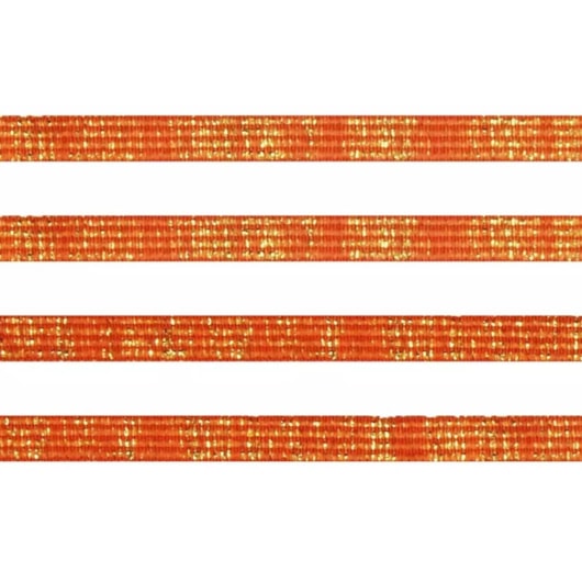 Elástico 7mm Metalizado Laranja/Ouro 10m Marpax