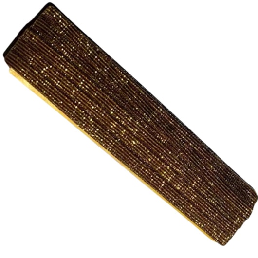 Elástico 7mm Metalizado Marrom/Ouro 10m Marpax
