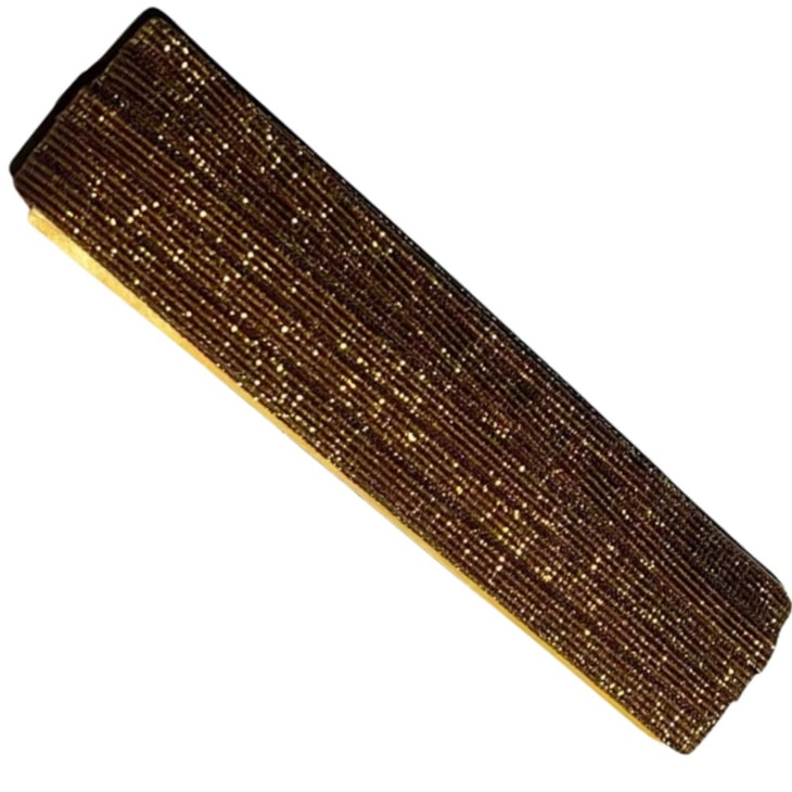 Elástico 7mm Metalizado Marrom/Ouro 10m Marpax
