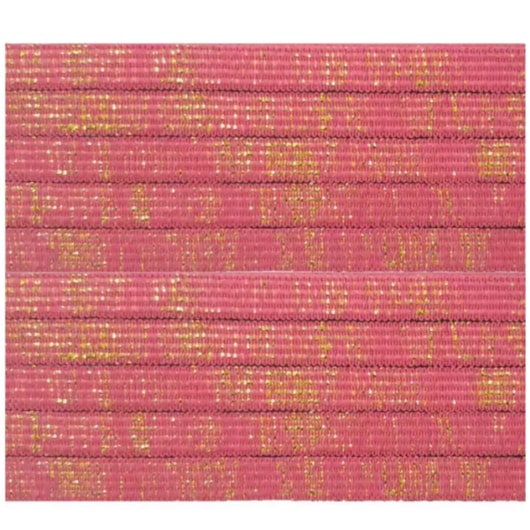 Elástico 7mm Metalizado Pink/Ouro 10m Marpax