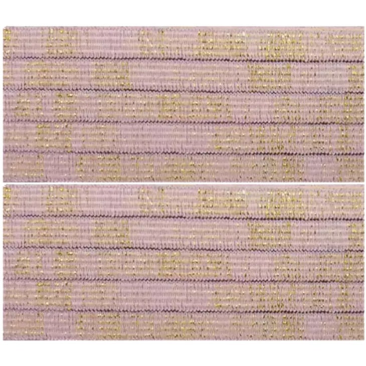 Elástico 7mm Metalizado Rosa Bb/Ouro 10m Marpax