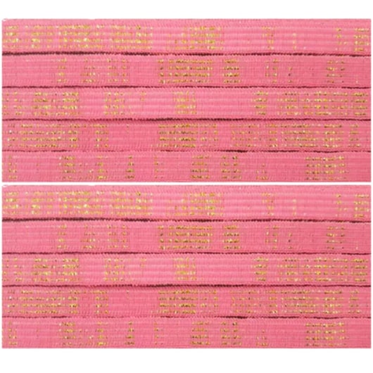 Elástico 7mm Metalizado Rosa Cit./Ouro 10m Marpax