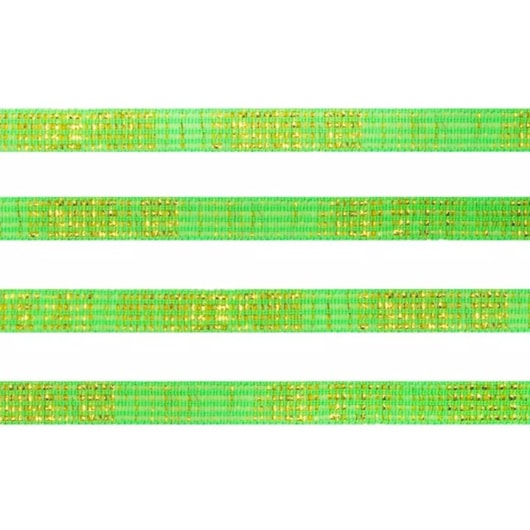 Elástico 7mm Metalizado Verde Cit./Ouro 10m Marpax