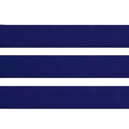 Elástico Chato Colorido Azul Marinho 30mmX25m Marpax