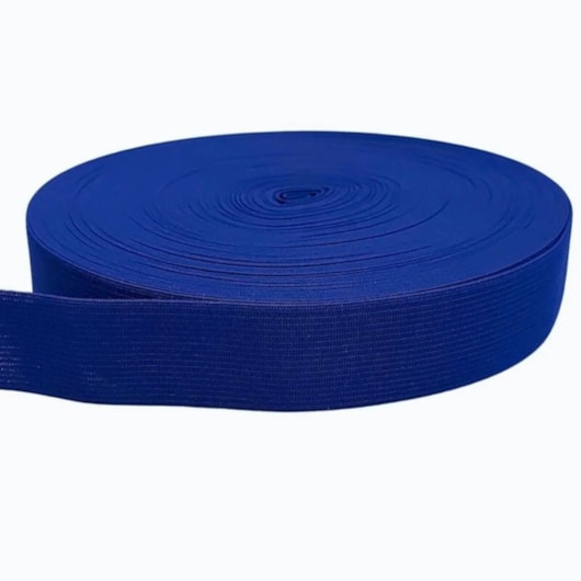 Elástico Chato Colorido Azul Royal 30mmX25m Marpax