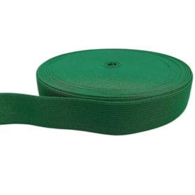 Elástico Chato Colorido Verde Bandeira 30mmX25m Marpax