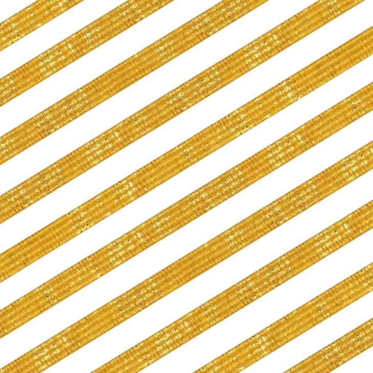 Elástico Chato Metalizado 7mm Amarelo com Ouro Marpax 10m