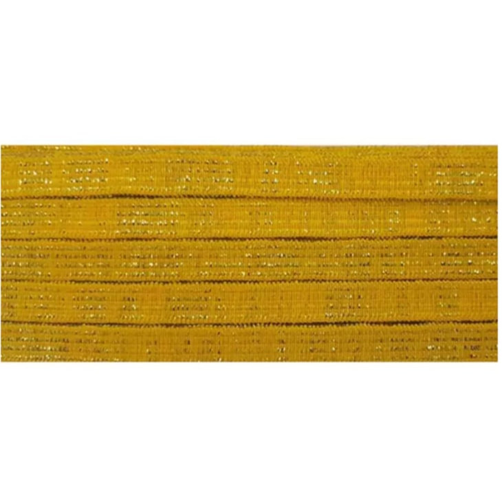 Elástico Chato Metalizado 7mm Amarelo com Ouro Marpax 10m