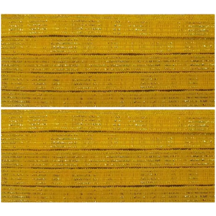 Elástico Chato Metalizado 7mm Amarelo com Ouro Marpax 10m