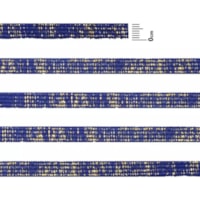 Elástico Chato Metalizado 7mm Azul Royal com Ouro Marpax 10m