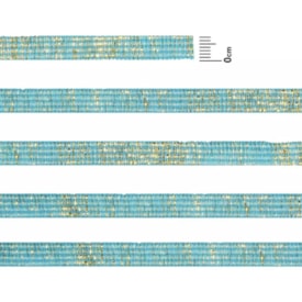 Elástico Chato Metalizado 7mm Azul Turquesa Ouro Marpax 10m