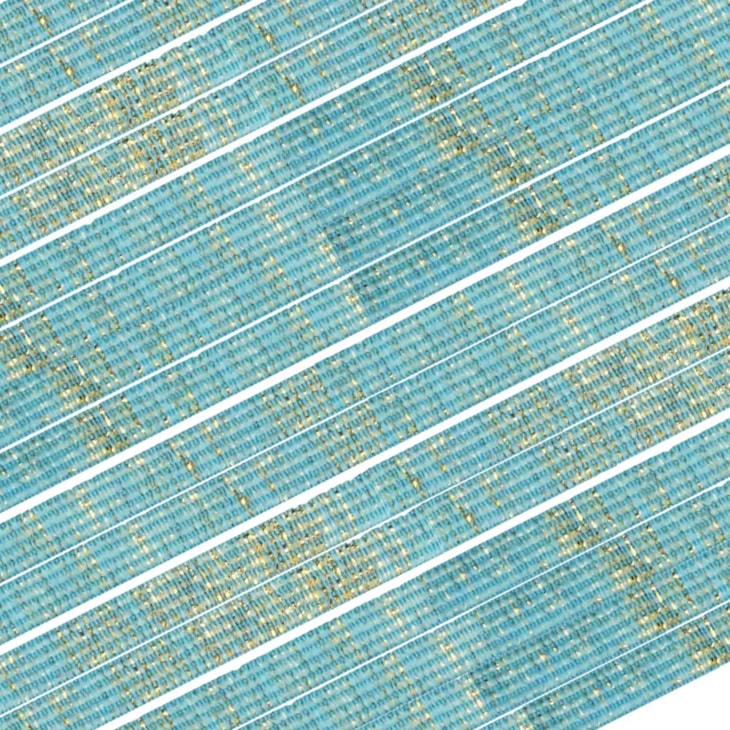 Elástico Chato Metalizado 7mm Azul Turquesa Ouro Marpax 10m