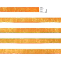 Elástico Chato Metalizado 7mm Laranja Cit. e Ouro Marpax 10m