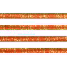 Elástico Chato Metalizado 7mm Laranja com Ouro Marpax 10m