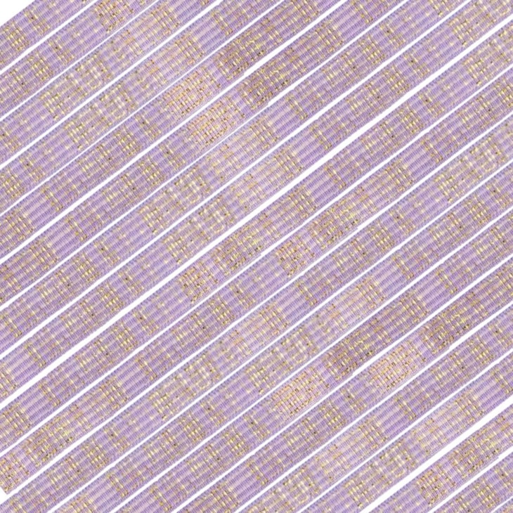 Elástico Chato Metalizado 7mm Lílas com Ouro Marpax 10m