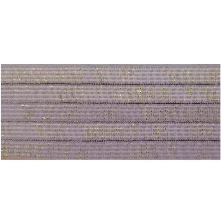 Elástico Chato Metalizado 7mm Lílas com Ouro Marpax 10m