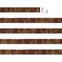 Elástico Chato Metalizado 7mm Marrom com Ouro Marpax 10m