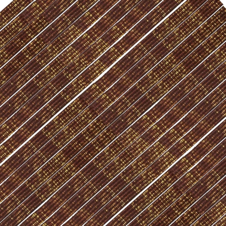 Elástico Chato Metalizado 7mm Marrom com Ouro Marpax 10m