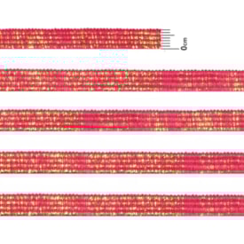 Elástico Chato Metalizado 7mm Pink com Ouro Marpax com 10m