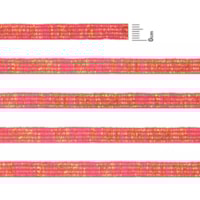 Elástico Chato Metalizado 7mm Rosa Cit. com Ouro Marpax 10m