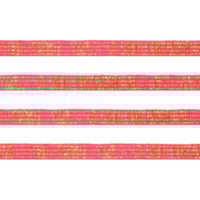 Elástico Chato Metalizado 7mm Rosa Cit. com Ouro Marpax 10m