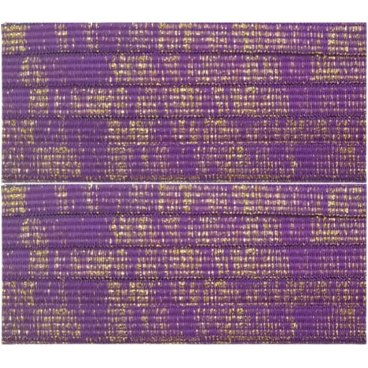 Elástico Chato Metalizado 7mm Roxo e Ouro Marpax com 10m