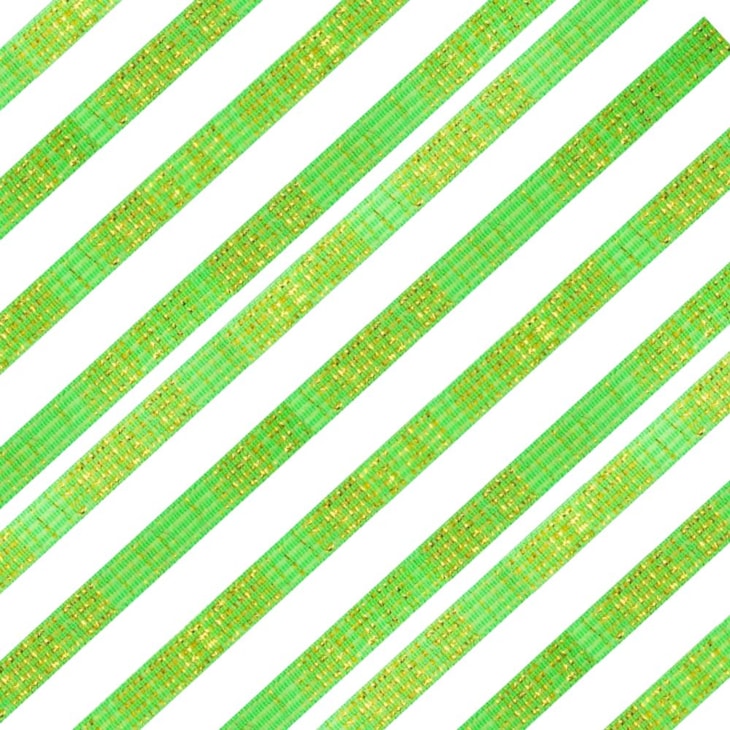 Elástico Chato Metalizado 7mm Verde Cit. e Ouro Marpax 10m