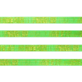 Elástico Chato Metalizado 7mm Verde Cit. e Ouro Marpax 10m