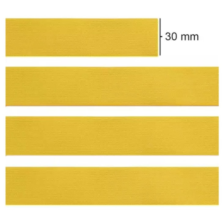 Elástico Grosso 3cm Chato Amarelo Ouro Marpax rolo com 25m