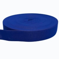 Elástico Grosso 3cm Chato Azul Royal Marpax rolo com 25m
