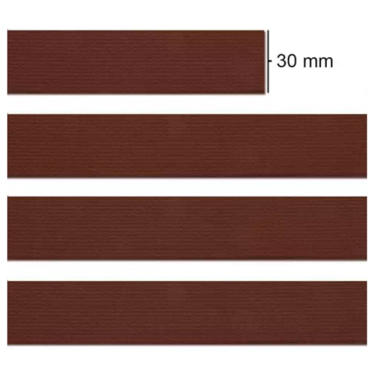 Elástico Grosso 3cm Chato Marrom Liso Marpax rolo com 25m