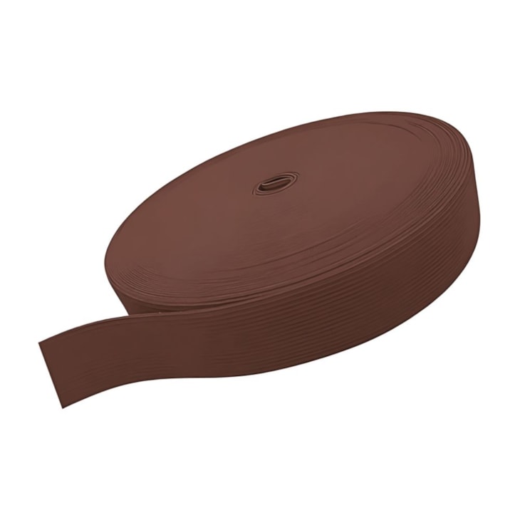 Elástico Grosso 3cm Chato Marrom Liso Marpax rolo com 25m