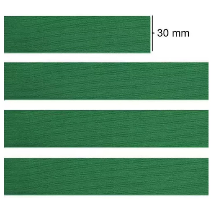 Elástico Grosso 3cm Chato Verde Bandeira Marpax com 25m