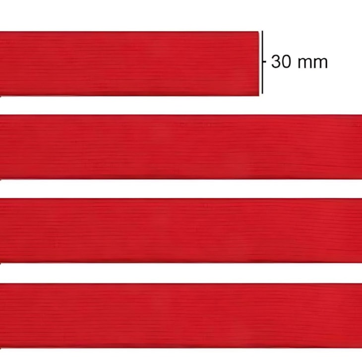Elástico Grosso 3cm Chato Vermelho Marpax rolo com 25m