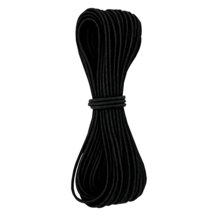 Elástico Roliço Colombe São José Nº15 Preto Liso com 10m